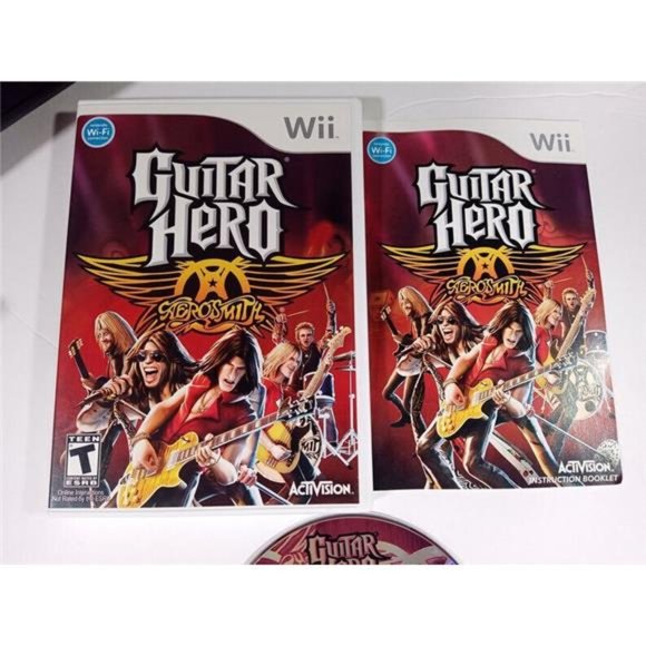 TESTED! Wii Guitar Hero Gibson Les Paul White Wireless Guitar w/ Strap & Game - Picture 5 of 10